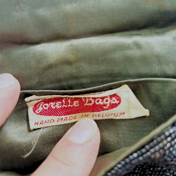 Vintage Jorelle Beaded Handbag Clutch Black - Picture 9 of 12